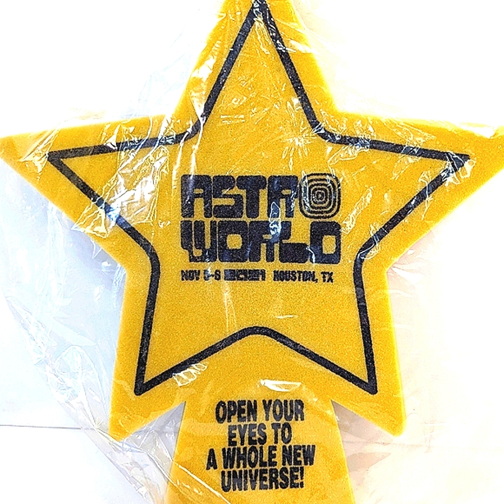 Travis Scott Astroworld Your Merch Gold Foam Star ⭐ For Hand Juiceworld SEALED